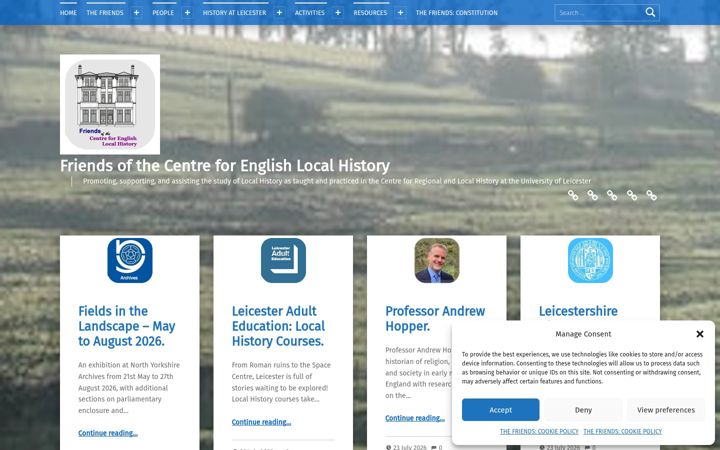 Screenshot stránky englishlocalhistory.org