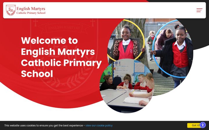 Screenshot of englishmartyrssunderland.org.uk