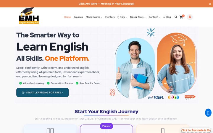 Screenshot of englishmasteryhub.com