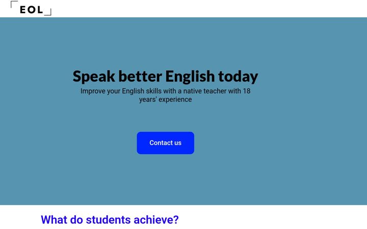 Screenshot of englishonlinelesson.com