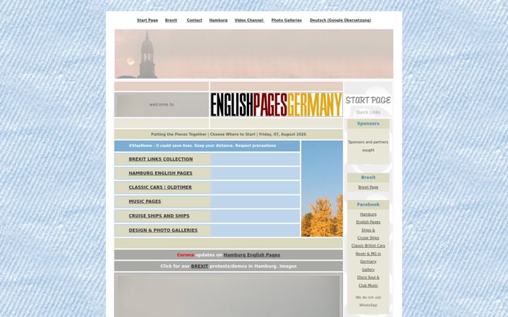 Captura de ecrã de englishpages.de