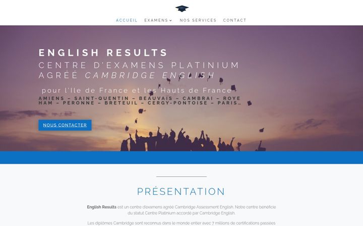 Screenshot of englishresults.fr