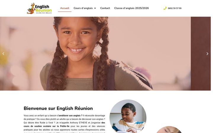 Screenshot of englishreunion.re