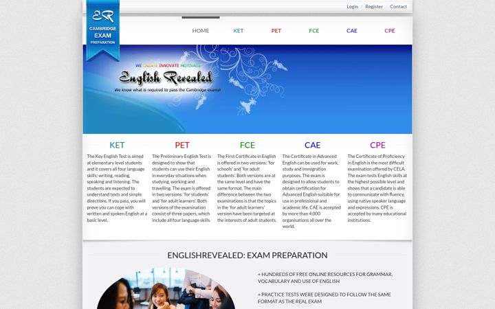 Screenshot of englishrevealed.co.uk