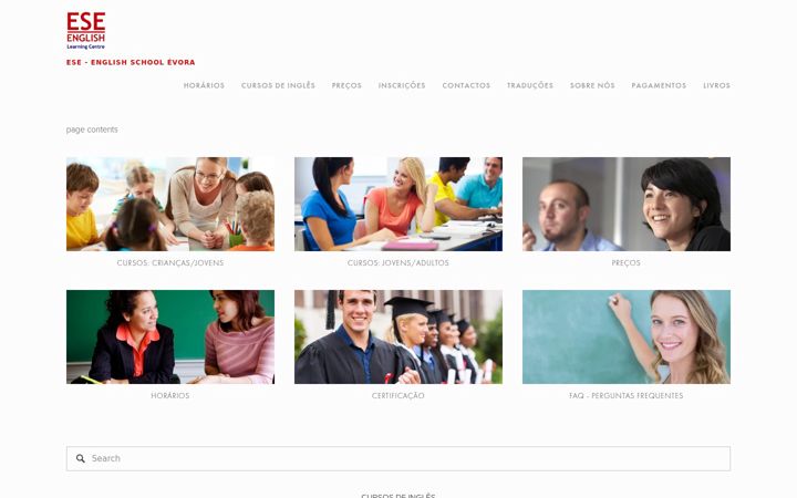 Screenshot of englishschoolevora.com