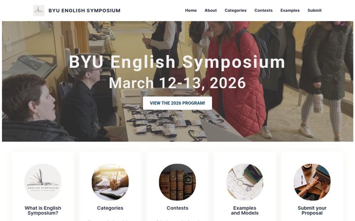 Screenshot of englishsymposium.byu.edu