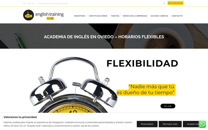 Screenshot of englishtrainingclub.com