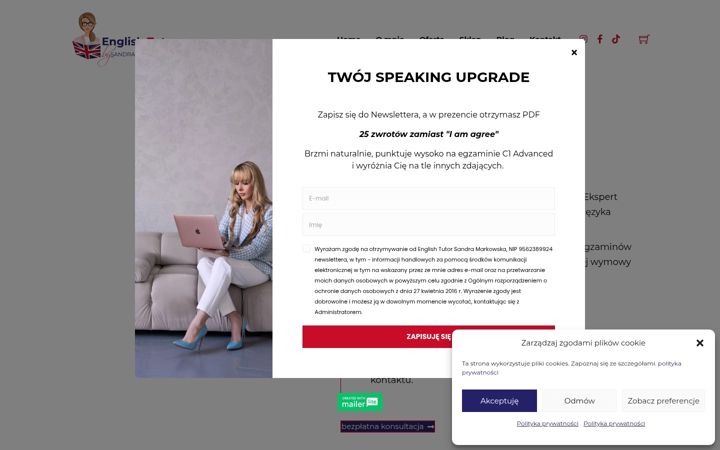 Screenshot of englishtutorsandra.pl