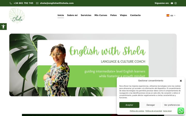 Screenshot of englishwithshola.com