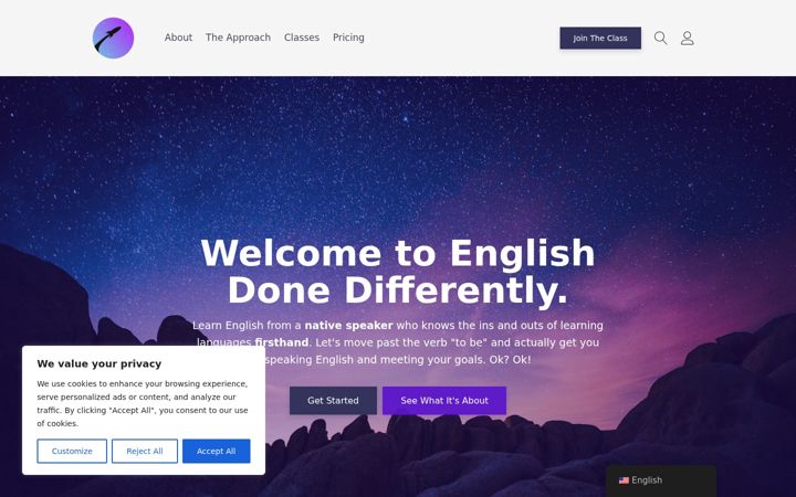 Screenshot of englishwithyourstruly.com