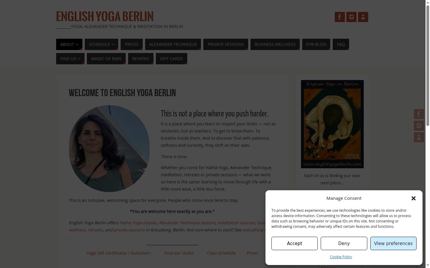 Screenshot tal-banner tal-kunsens muri qabel kwalunkwe interazzjoni