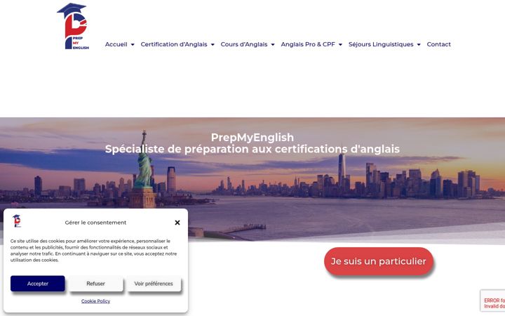 Screenshot of englishzone.fr