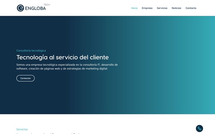 Screenshot of englobatech.com