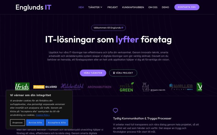 Screenshot von englundsit.se