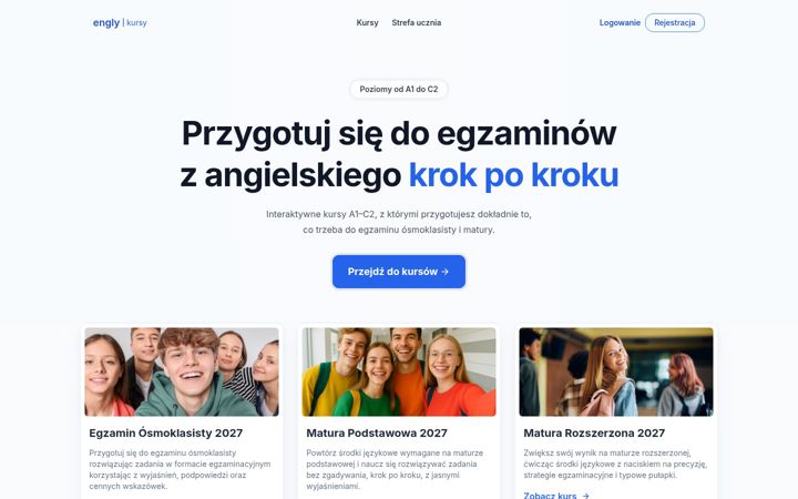 Screenshot of englykursy.pl