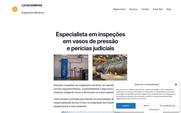 Screenshot of engmeclucasbarbosa.com