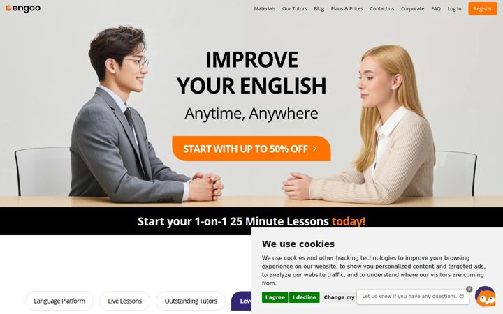 Skjermbilde av engoo.com
