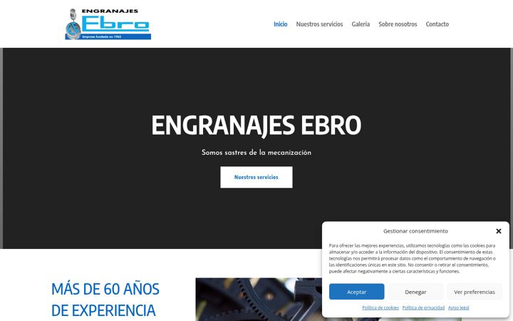 Screenshot of engranajesebro.com