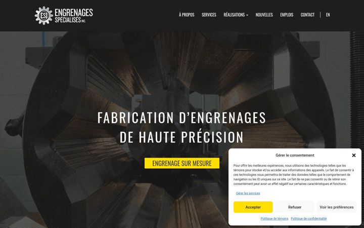 Screenshot of engrenagesspecialises.com