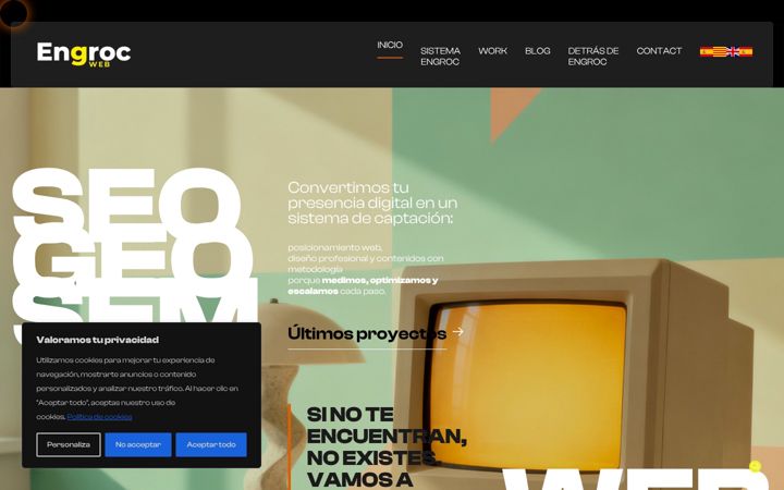 Screenshot of engrocweb.com