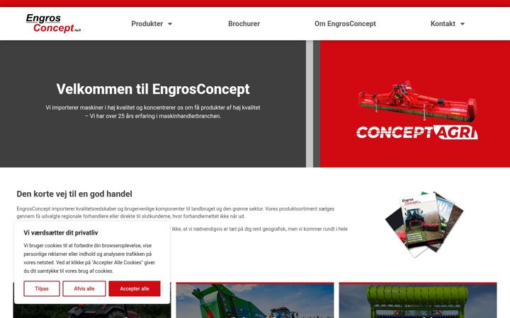 Skärmbild av engros-concept.dk