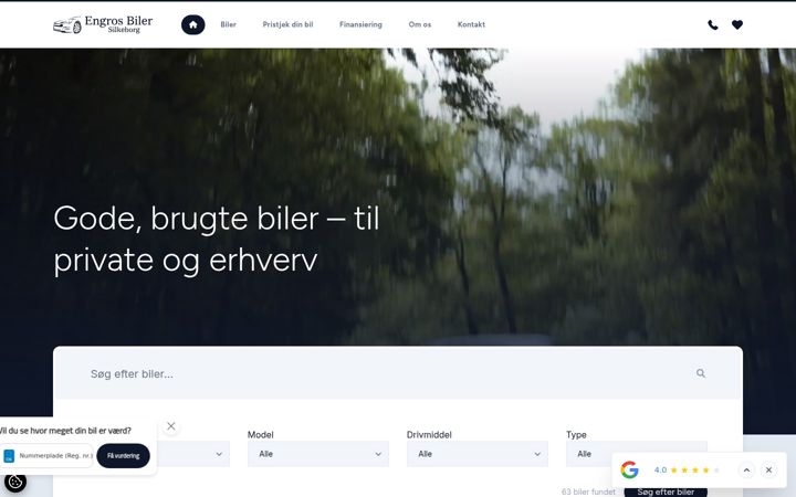 Skärmbild av engrosbilersilkeborg.dk