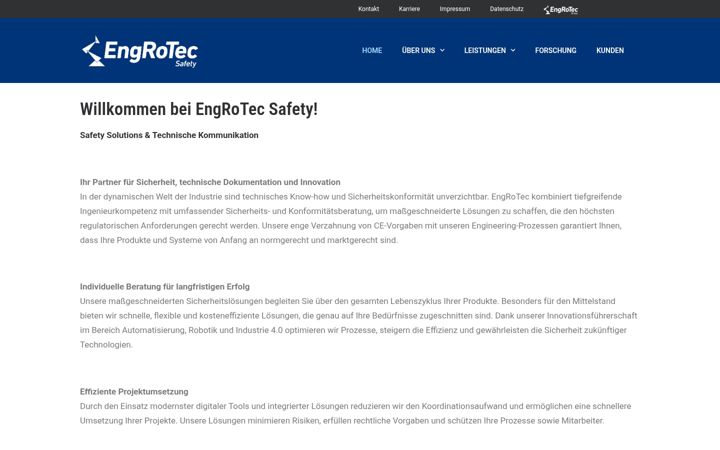 Captura de ecrã de engrotec-safety.de