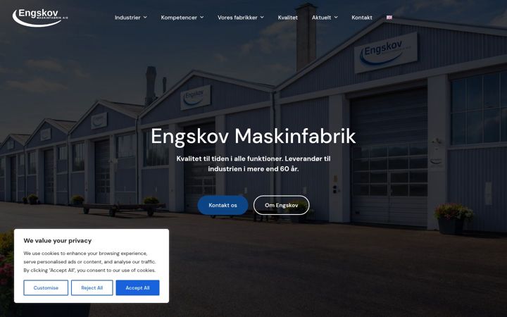 Skärmbild av engskov.dk