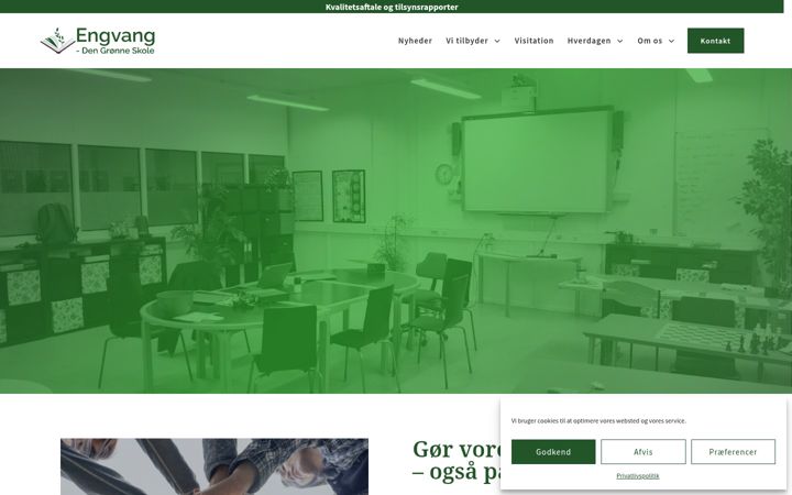 Skärmbild av engvangskole.dk