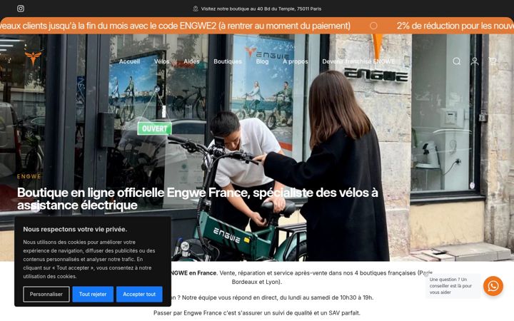 Screenshot of engwe-france.fr