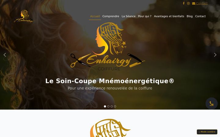 Screenshot of enhairgycoiffure.com
