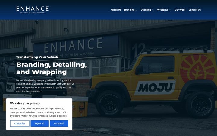 Screenshot von enhance-ne.co.uk