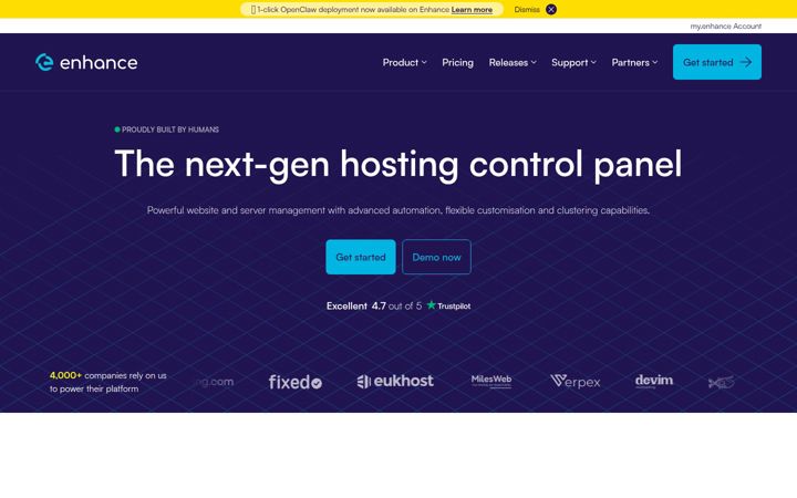 Screenshot of enhance.com
