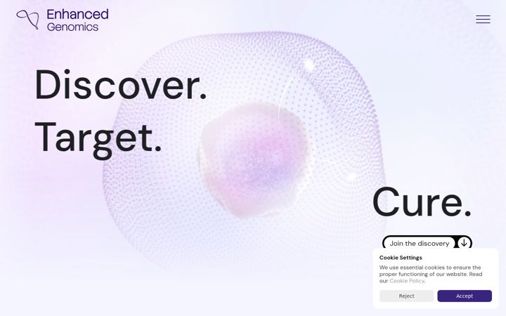 Screenshot of enhancedgenomics.com