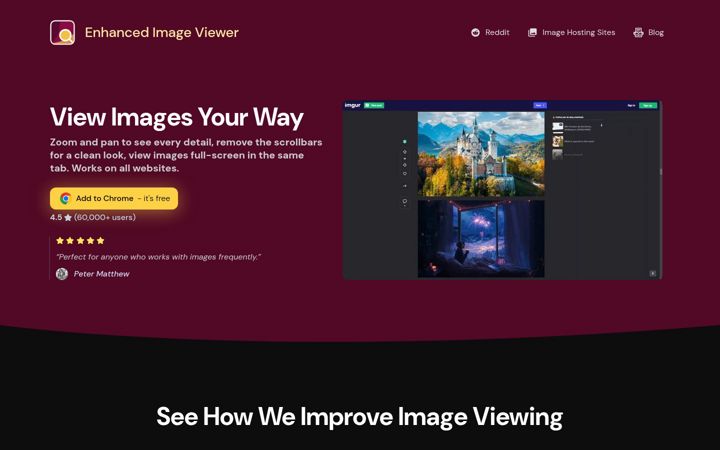 Screenshot of enhancedimageviewer.com