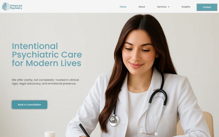 Screenshot of enhancedpsychiatry.com