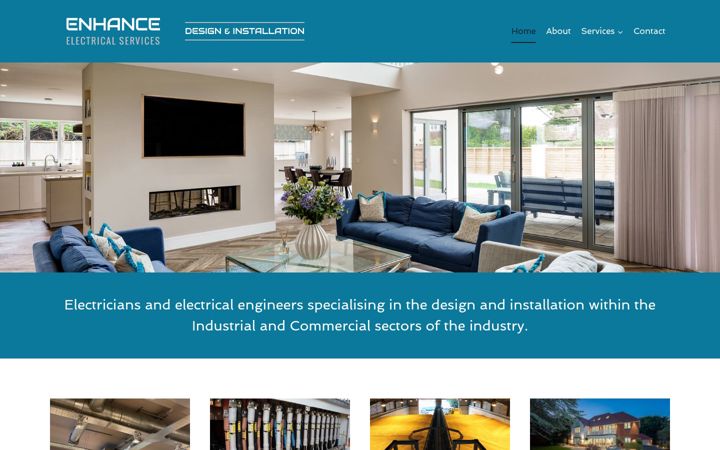 Kuvakaappaus sivustosta enhanceelectrical.uk