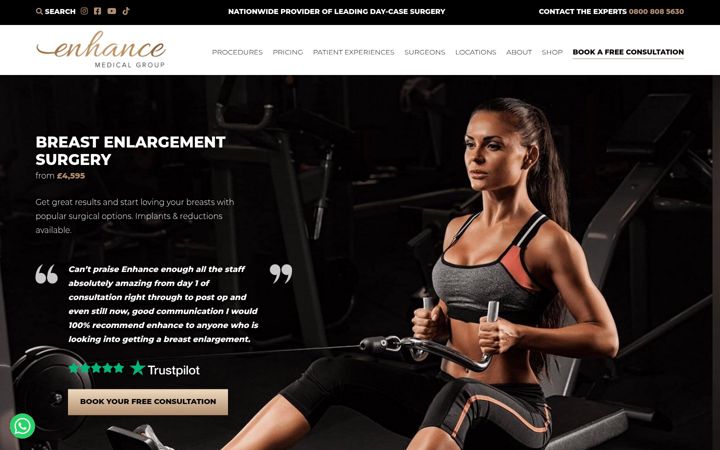 Zrzut ekranu enhancemedicalgroup.com