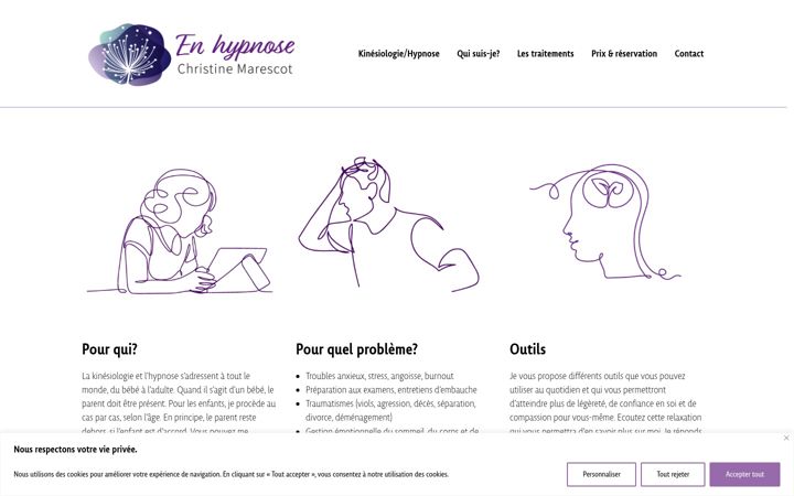 Captura de pantalla de enhypnose.ch