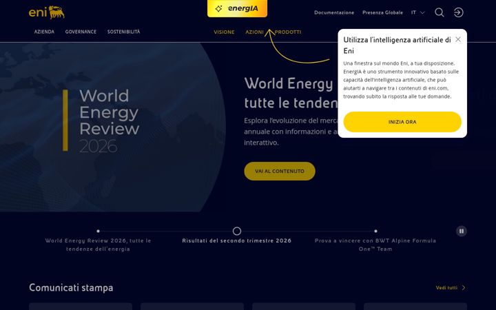 Screenshot of eni100.it