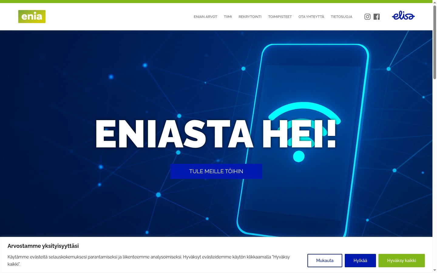 Screenshot des Einwilligungsbanners vor jeglicher Interaktion