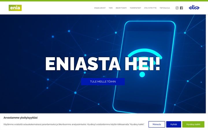 Screenshot of enia.fi