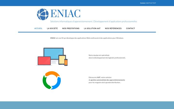 Screenshot of eniac.fr