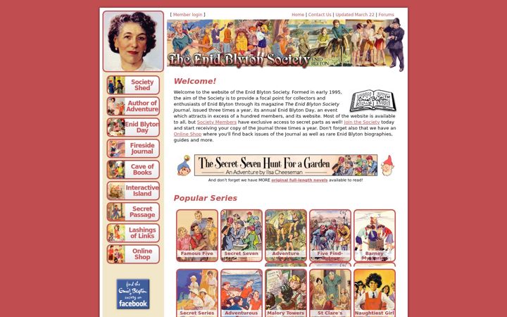 Screenshot of enidblytonsociety.co.uk
