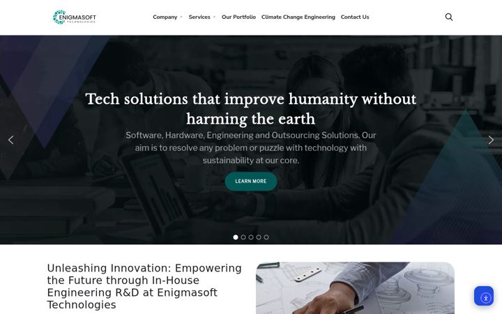 Capture d'écran de enigma-tech.io