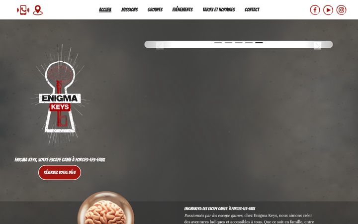Screenshot of enigmakeys.fr