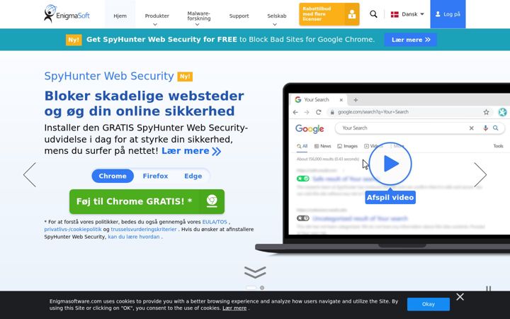 Screenshot of enigmasoftware.com