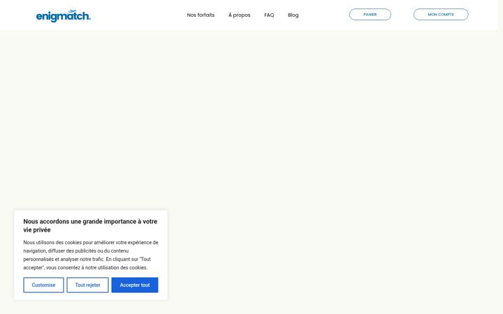 Screenshot of enigmatch.fr