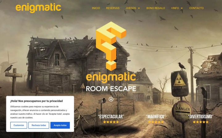 Екранна снимка на enigmatic.es
