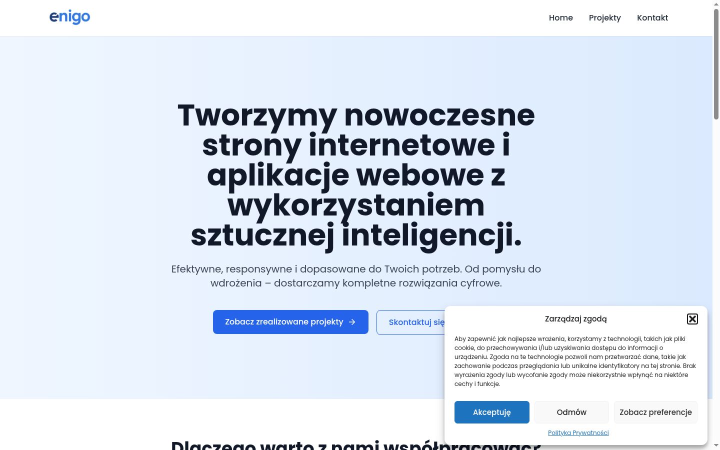 Screenshot tal-banner tal-kunsens muri qabel kwalunkwe interazzjoni